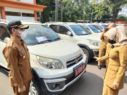 Jelang Cuti Idul Fitri 1443 H, Pemkab Mojokerto Gelar Apel Inspeksi Kendaraan Dinas