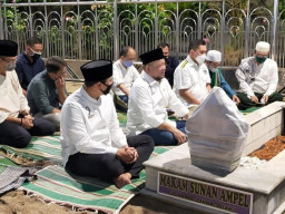 La Nyalla ajak Kapolda Fadli Ziarah ke Ampel