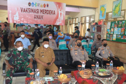 Zoom Meeting Vaksinasi Merdeka Anak di SDN Kebon Waris 1 Pandaan
