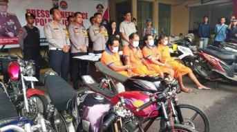 Polres Jember Amankan Puluhan Motor Hasil Penindakan Balap Liar