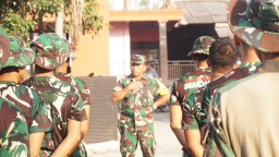 Apel Pagi, Satgas TMMD ke-120 Kodim 0816/Sidoarjo Bagi Tugas Masing-masing Anggota