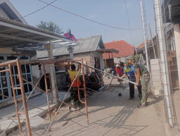 Satgas TMMD ke-120 Wujudkan Impian Bapak Margono Miliki Rumah Layak Huni