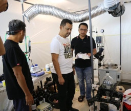 Foto Ruangan Clandestine lab Narkoba 3 WNA, Kokoh bak Pabrik Besar