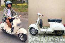 Tembus Rp 131 Juta, Vespa Klasik Darling 50cc (JDM) Alm Babe Cabita Dilelang