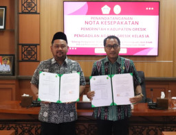 Tekan Perkawinan Anak dan Stunting, Pemkab Gresik dan Pengadilan Agama Teken Nota Kesepahaman