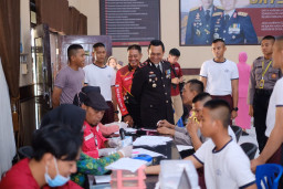 Polres Blitar Kota Gelar Donor Darah dalam Rangka Sambut HUT Bhayangkara ke 78