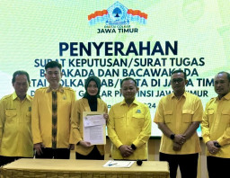 Terima Surat Instruksi Partai Golkar, Mbak Vinanda Direstui untuk Maju di Pilkada Kota Kediri