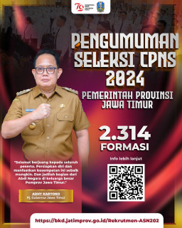Pemprov Buka Seleksi CPNS 2.314 Formasi, Pj Gubernur Adhy: Ini Terbesar Sepanjang Sejarah Jatim