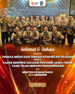 19 SDM Kesehatan Jatim Raih Penghargaan dari Kemenkes RI