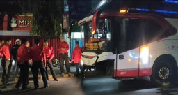 Bus di Ponorogo Diamuk Puluhan Pemuda yang akan Balap Liar