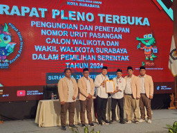 Lawan Kota Kosong, Paslon Eri-Armuji Dapat Nomor Urut 1 di Pilkada Surabaya