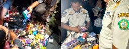 Satpol PP dan Bea Cukai Sita 41.680 Batang Rokok Ilegal di Kecamatan Waru