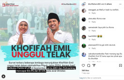 Hasil Sejumlah Lembaga Survei di Pilgub Jatim, Khofifah-Emil Capai 60 Persen