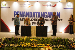 Tanda Tangani SHA, Bank Sultra Resmi Jadi Bank Kelima Yang Ber-KUB dengan Bank Jatim