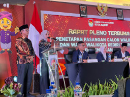 KPU Kota Kediri Tetapkan Wali Kota dan Wakil Wali Kota Terpilih 2024-2029
