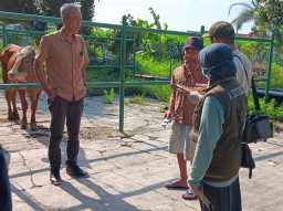 Cegah Wabah PMK, Pemkot Kediri Giat Lakukan Penyemprotan Disinfektan di Pasar Hewan