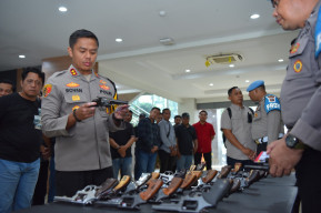 Mitigasi Senjata Api, Polres Gresik Gelar Pemeriksaan Rutin