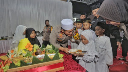 Kapolres Blitar Buka Bersama Puluhan Anak Yatim