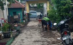 Pavingisasi Jalan Kampung Kelurahan Sidokare Praban Barat Dikebut