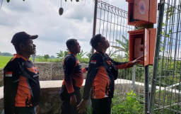 Antisipasi Perlaihan Musim Hujan, BPBD Madiun Pastikan EWS Banjir Berfungsi Normal