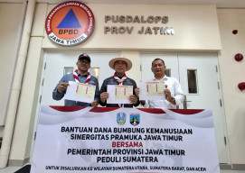 Kwarda Pramuka Jatim Salurkan Bantuan Kemanusiaan ke Tiga Daerah Terdampak Bencana