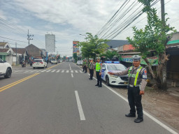 Satlantas Polres Madiun Perketat Patroli di Jalur Rawan Macet dan Kecelakaan