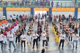 Lomba Senam Kreasi PWI Lamongan, Emak-emak Muda Tampil Riang Gembira dan Elegan