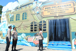 Jelang Arus Mudik Lebaran, Kapolres Gresik Cek Kesiapan Pos Pelayanan Bunder