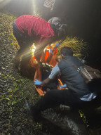 Diduga Sengaja Temperkan Diri KA di Pintasan KM 102 +00 Pria Bujanga Tewas di TKP