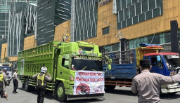 Pasca Ojol Kini Sopir Truk di Surabaya Ikut Demo, Rekayasa Arus Lalin Mulai Disiagakan