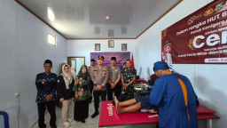 HUT Bhayangkara ke-80, Polsek Kanigoro Polres Blitar Gelar Giat Sunat Massal Puluhan Anak