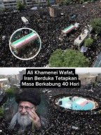 Suhu Capai 40 C, Warga Iran Hadiri Pemakaman Khamenei