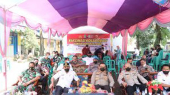 Zoom Meeting Vaksinasi Serentak se-Indonesia Diikuti Kapolres Pasuruan