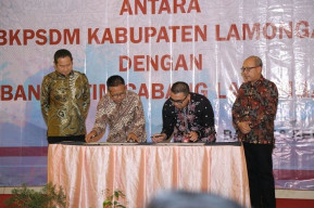 Integrasikan Data ASN Pemkab Lamongan, Bank Jatim Jalin Kerjasama Dengan BKPSDM