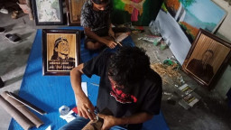 Wajah Didi Kempot Diukir di Bambu