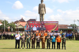 Polres Blitar Gelar Apel Gabungan Kesiapsiagaan Bencana Hidrometeorologi