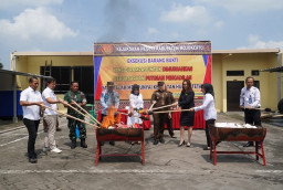 Bupati Musnahkan Barang Bukti Mulai Satu Kilogram Sabu