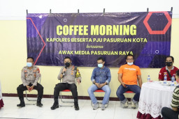 Kapolres Pasuruan Kota Ajak Awak Media Pasuruan Raya Ngopi Bareng