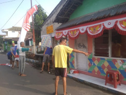 Euforia Hari Jadi, Seluruh Kantor Instansi, Sekolah dan Lingkungan Se-Kota Mojokerto Pasang Lampu Hias dan Umbul-Umbul