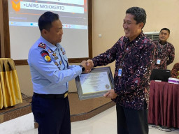 Wow, Lapas Mojokerto Raih Penghargaan Satker Pelaksanaan Anggaran Terbaik Peringkat 1