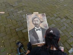 Harmoni Kata dan Warna, PWI Jombang Gandeng Komunitas Pelukis Peringati HPN 2022