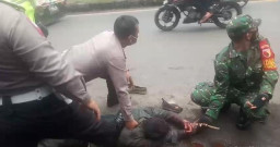 Bunuh Adik dengan Cangkul, Mengamuk saat Ditangkap