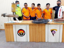 4 Pencuri Kabel Telkom Ditangkap, 3 Dilumpuhkan