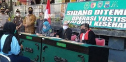Pelanggar Prokes Covid-19 Kota Madiun Sidang Ditempat