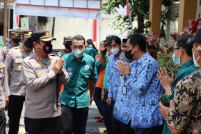 Kapolres Blitar Kota Lakukan Kunjungan PPKM Mikro di Beberapa Kelurahan, guna Memantau Capaian Vaksinasi