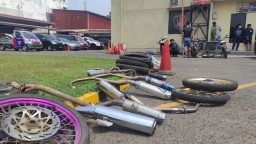 Bikin Bising, Puluhan Motor Knalpot Brong Diamankan Polisi