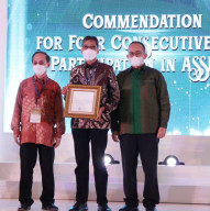 Bank Jatim Raih Penghargaan Gold Rank ASRRAT 2021