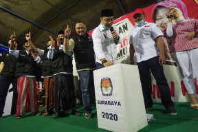 FOTO: Bala Bhinneka Terus Kampanyekan Program Paslon Eri Cahyadi dan Armuji