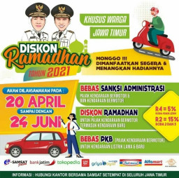 Warga Jatim, Bayar Pajak Kendaraan Bermotor Dapat Diskon Hingga Umroh
