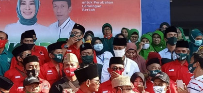 Daftar ke KPU, Kartika-Saim Janji Sejahterakan Petani Lamongan